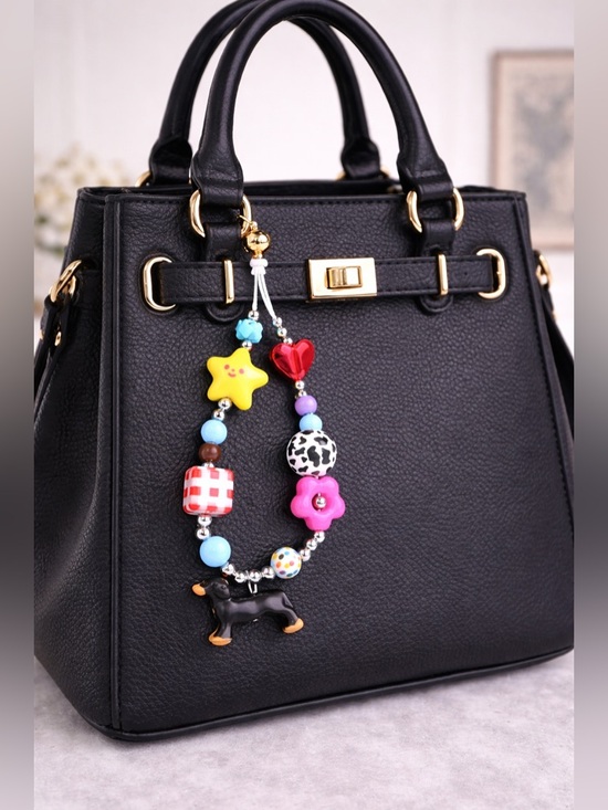 No Label Accessories - Colorful Beaded Charm Purse/Cellphone or Keychain